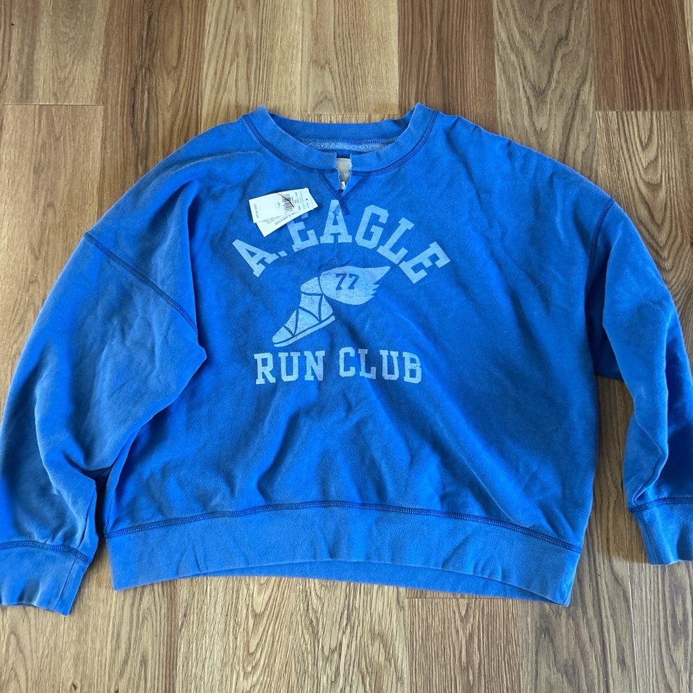 American Eagle Outfitters Blue Crewneck Sweater